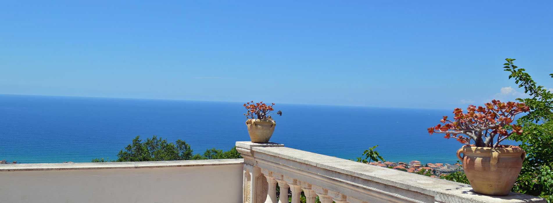 Terrassenblick vom Ferienhaus Casale San Leo an der Cilento Küste