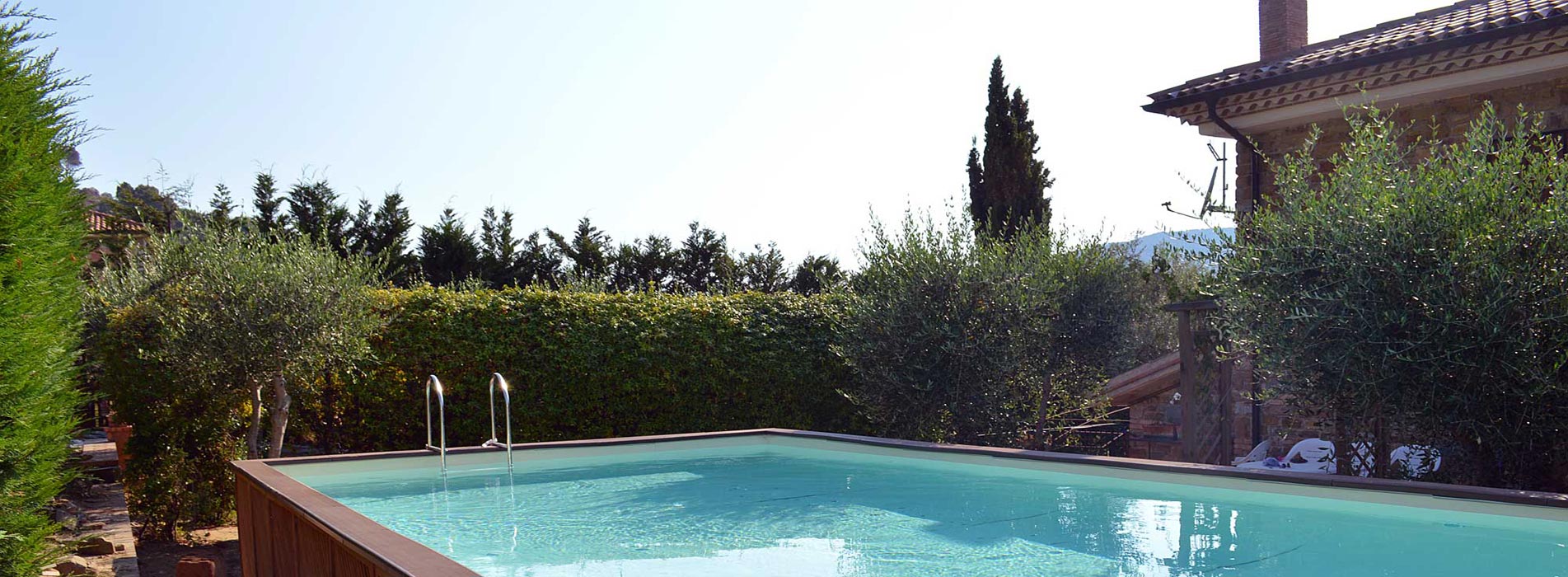 Casa Bella, der Pool vor dem Ferienhaus