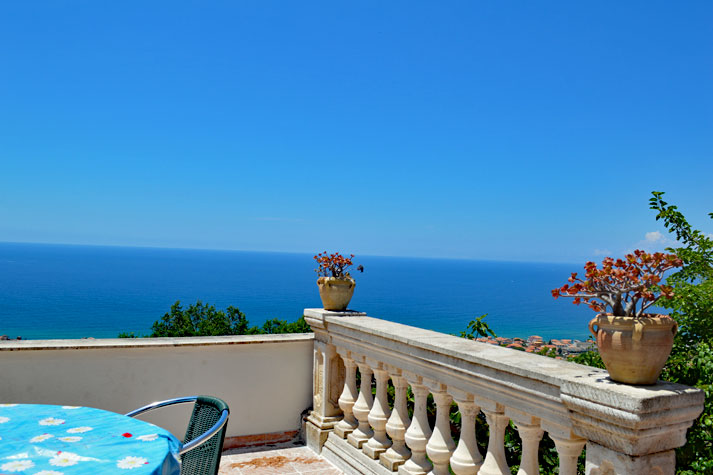 Ferienhaus Casale San Leo im Cilento, Panoramablick aufs Meer