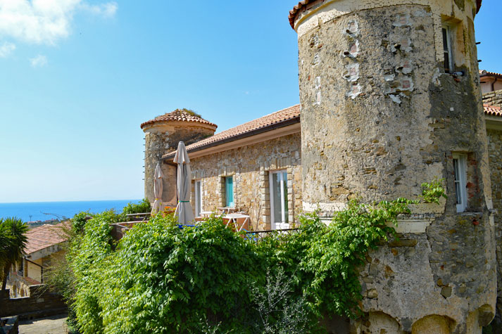 Blick vom Agriturismo San Andrea aufs Meer