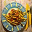 Rezept mit frischen Nudeln und Schwertfisch