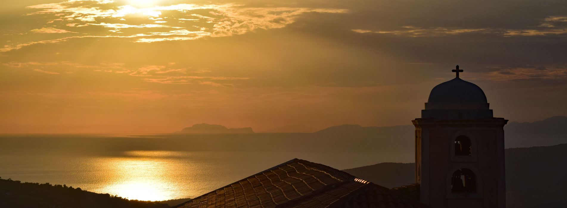 Ferienhaus Casa Vatolla, Sonnenuntergang über dem Meer