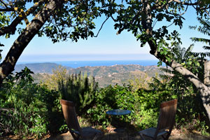 Blick vom Ferienhaus Casa Vatolla im Cilento Nationalpark aufs Meer