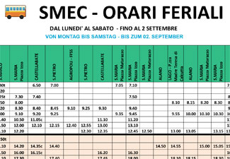 Wochenfahrplan Castellabate Smec
