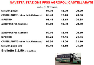 Zeiten für den Bus von Castellabate nach Agropoli und zurück