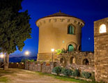 Abenddämmerung, der grosse Turm und des Meer Abenddämmerung, der große Turm und des Meer