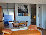Die Ferienwohnung von der Terrasse Die Ferienwohnung von der Terrasse betrachtet