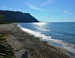 Der lange Sandstrand von Ogliastro Marina