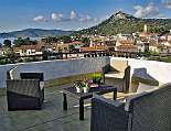 Ausblick von der Dachterrasse Marina Grande auf Castellabate