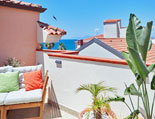 Seitlicher Meerblick von der Terrasse